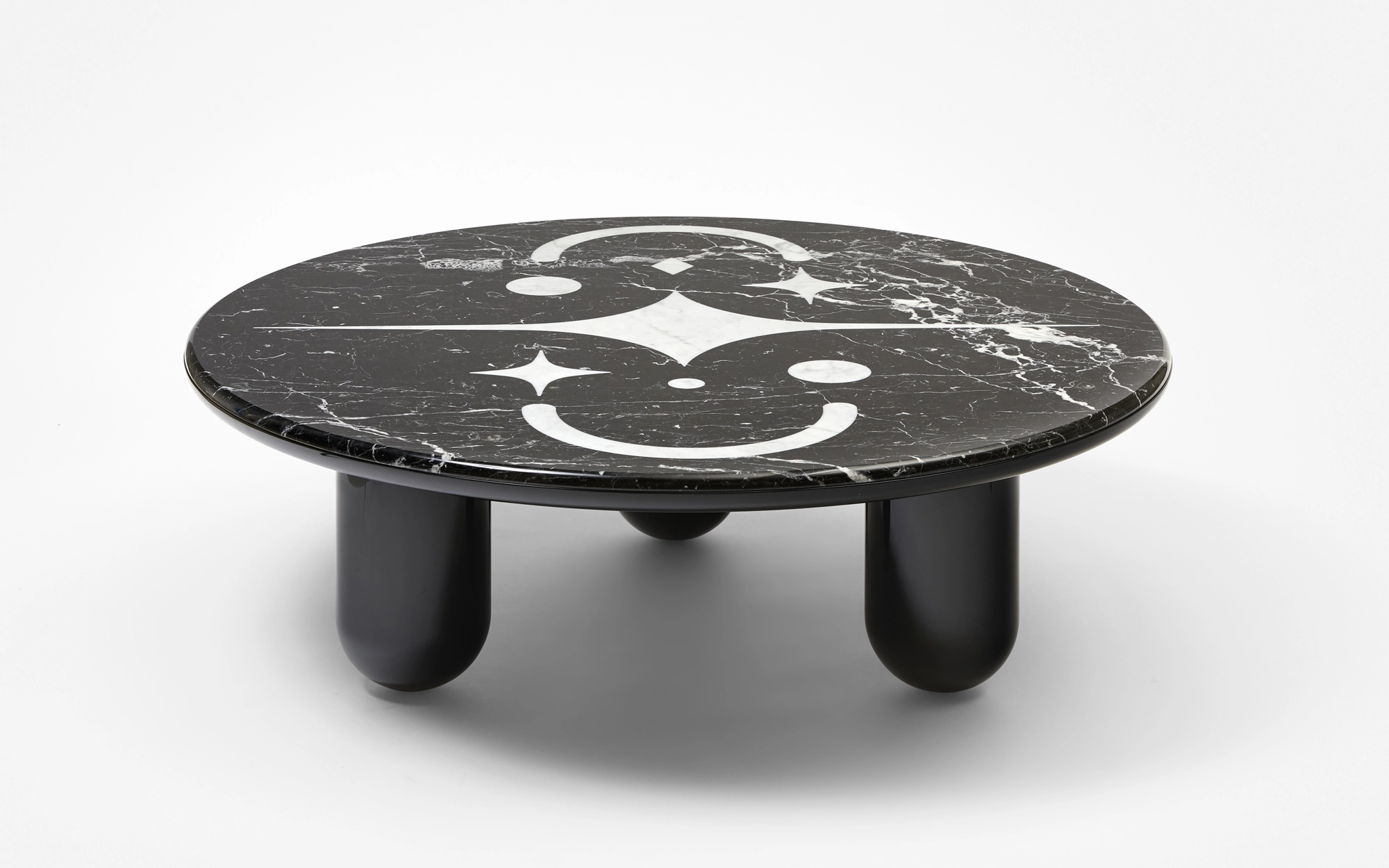 Hymy Round coffee table - Black & White - Jaime Hayon - Art and Drawing - Galerie kreo