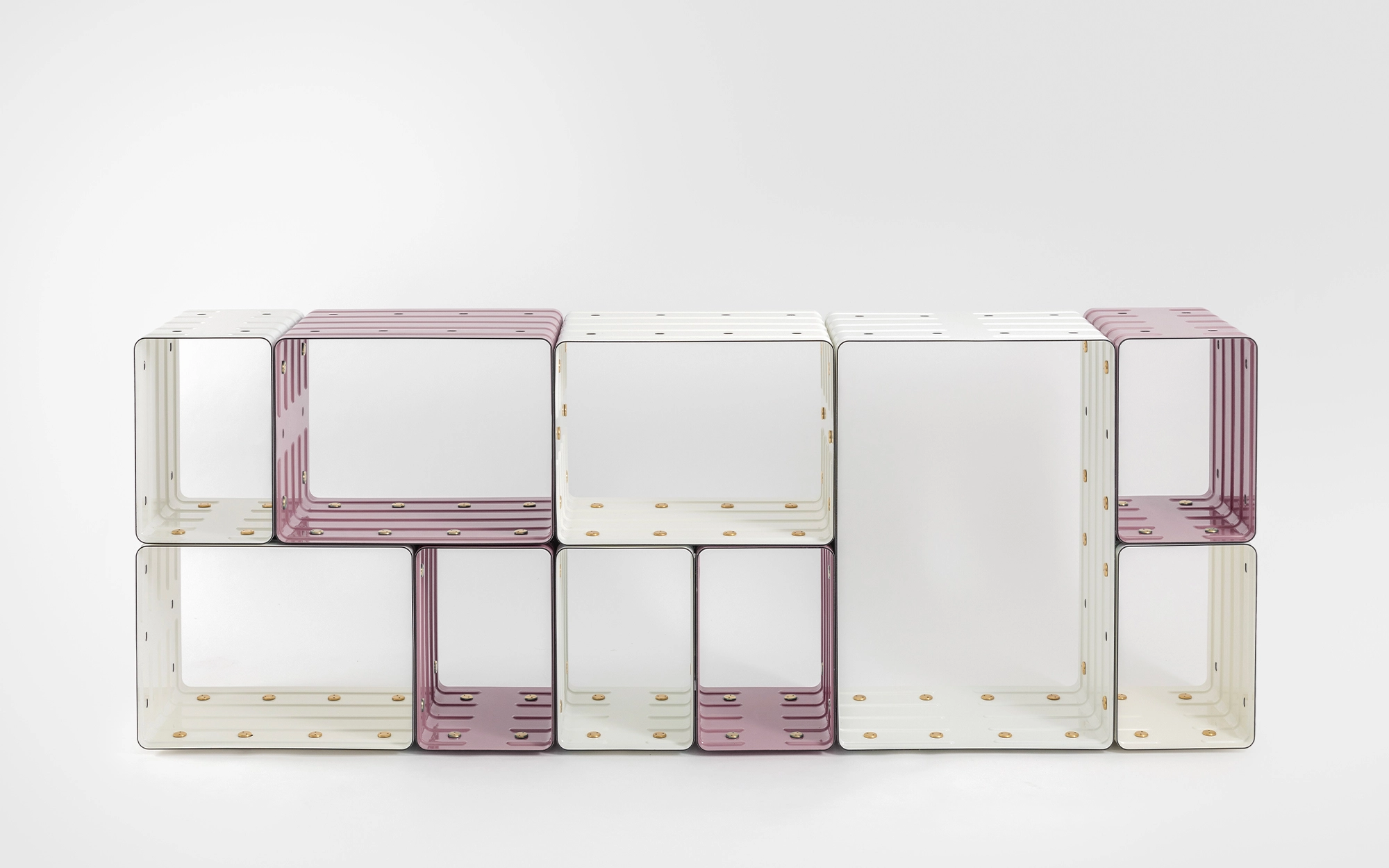 Quobus 1,3,6 two-colored - Marc Newson - bookshelf storage- Galerie kreo